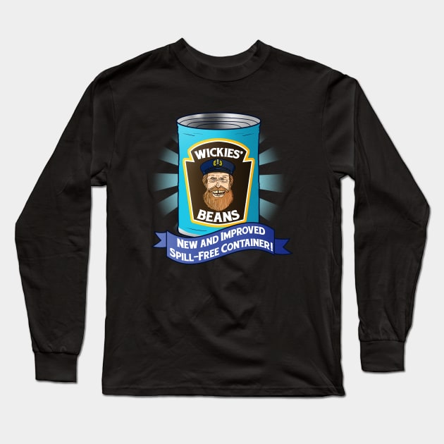 Why'd Ya Spill Yer Beans? Long Sleeve T-Shirt by JokersJollies